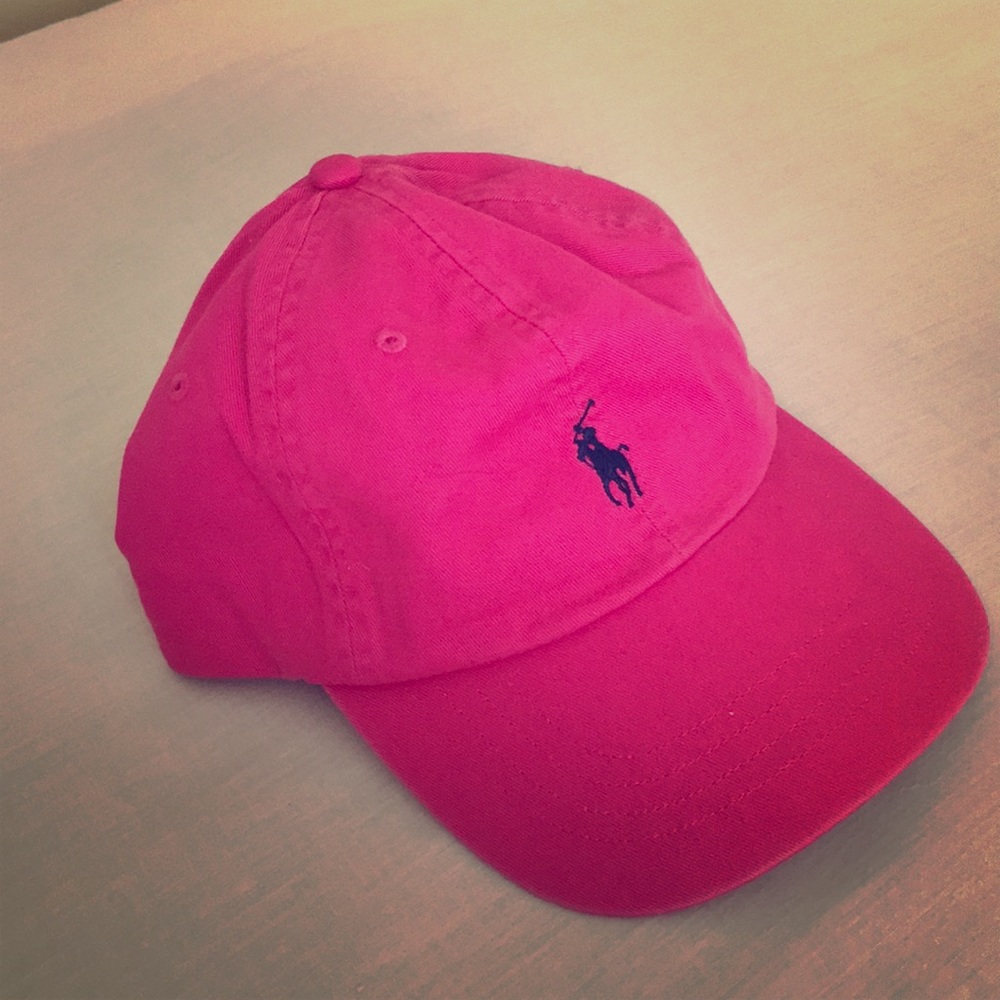Brand new hot pink polo hat never worn